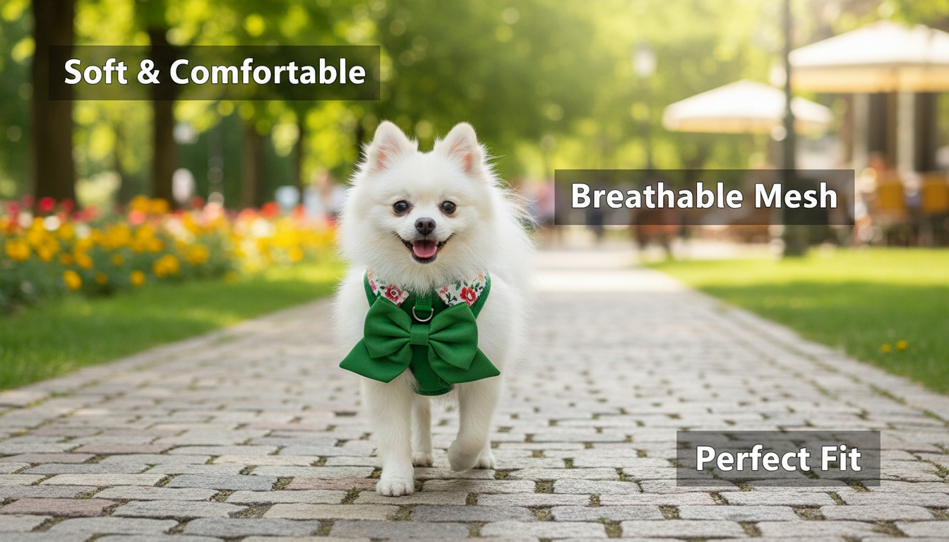 Air Mesh Dog Harness Set with Collar & Lead