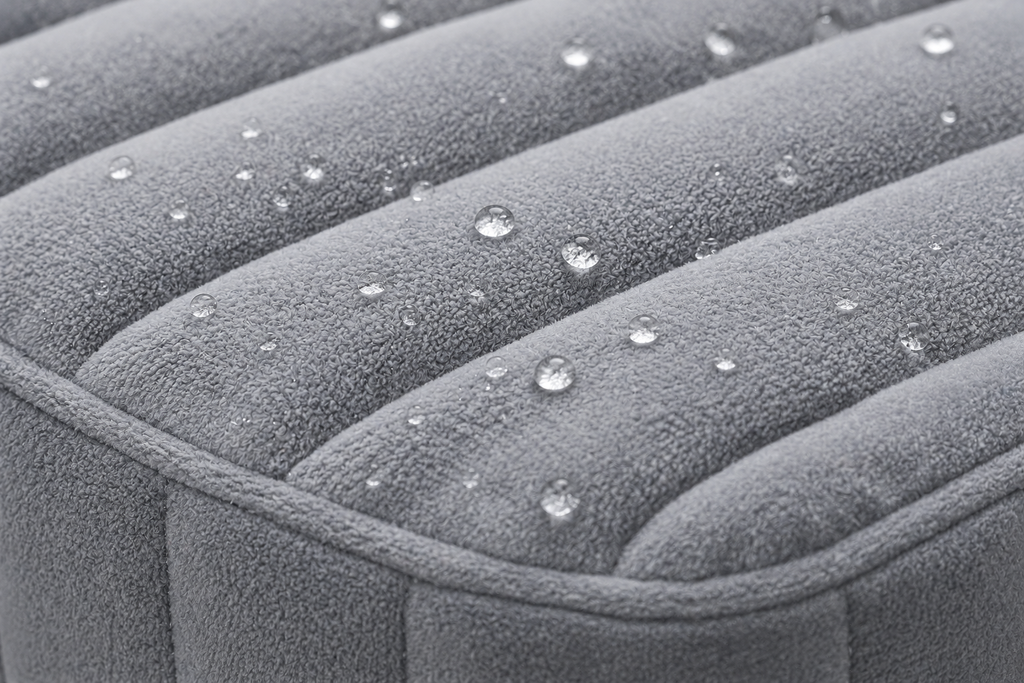Grey Waterproof-Style Pet Mattress Bed with Padded Channel Design