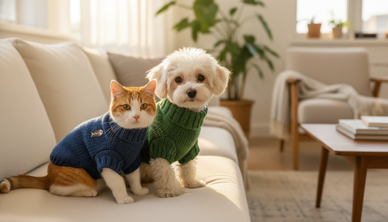 Knitted Pet Sweater Vest for Small Dogs & Kittens