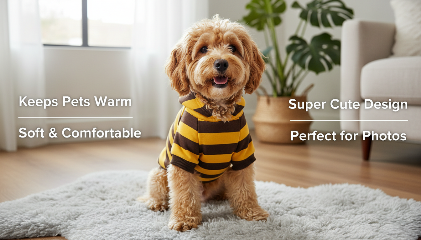 Bee Hoodie Costume for Dogs & Cats