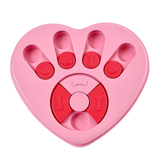 Interactive Dog Treat Puzzle Toy with Sliding Compartments
