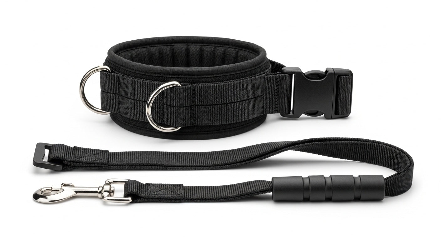 Tactical Dog Collar and Leash Set for Medium & Large Dogs