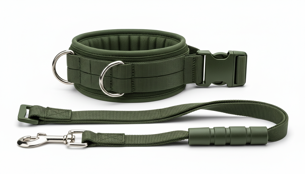 Tactical Dog Collar and Leash Set for Medium & Large Dogs