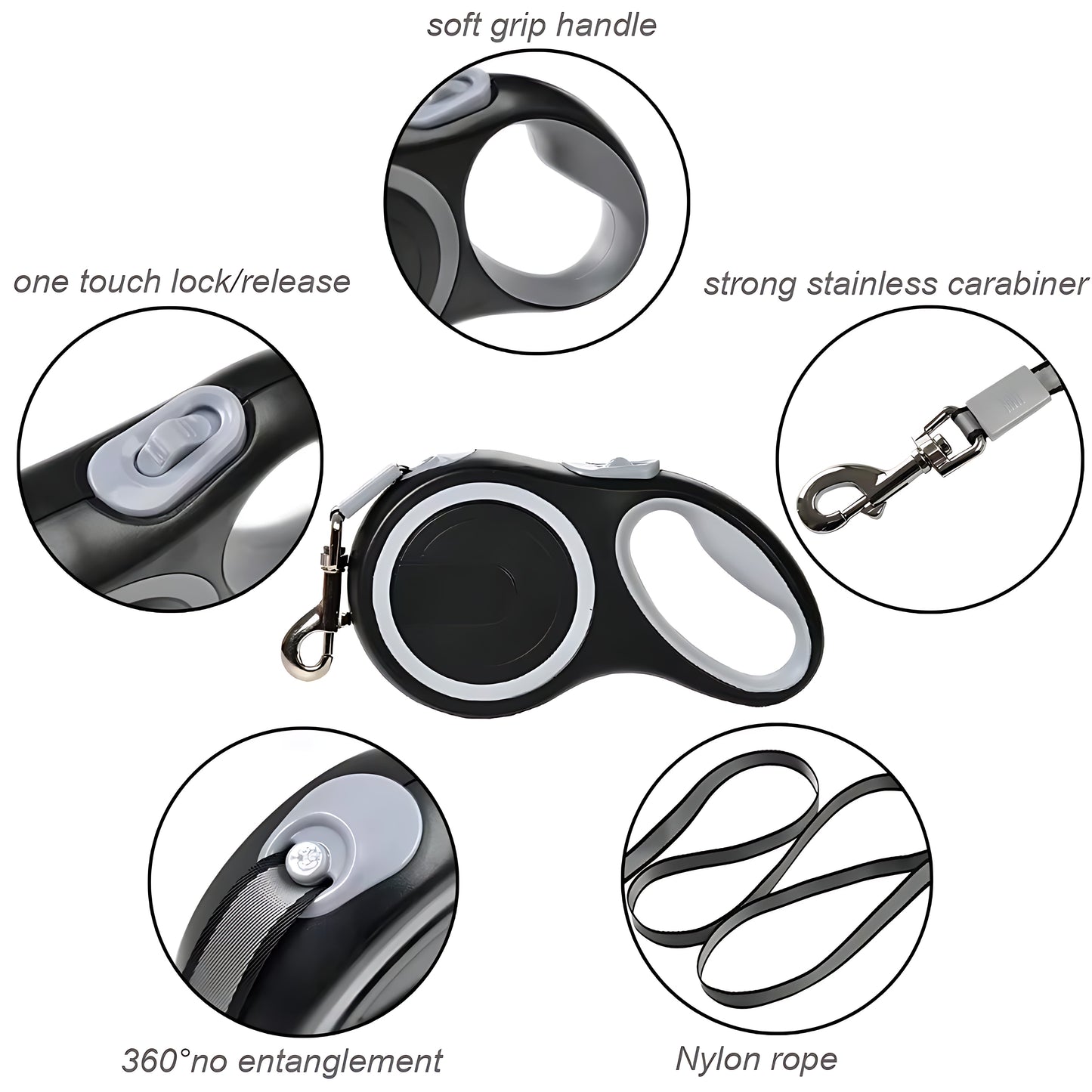 Retractable Dog Lead – Heavy Duty Up To 50kg