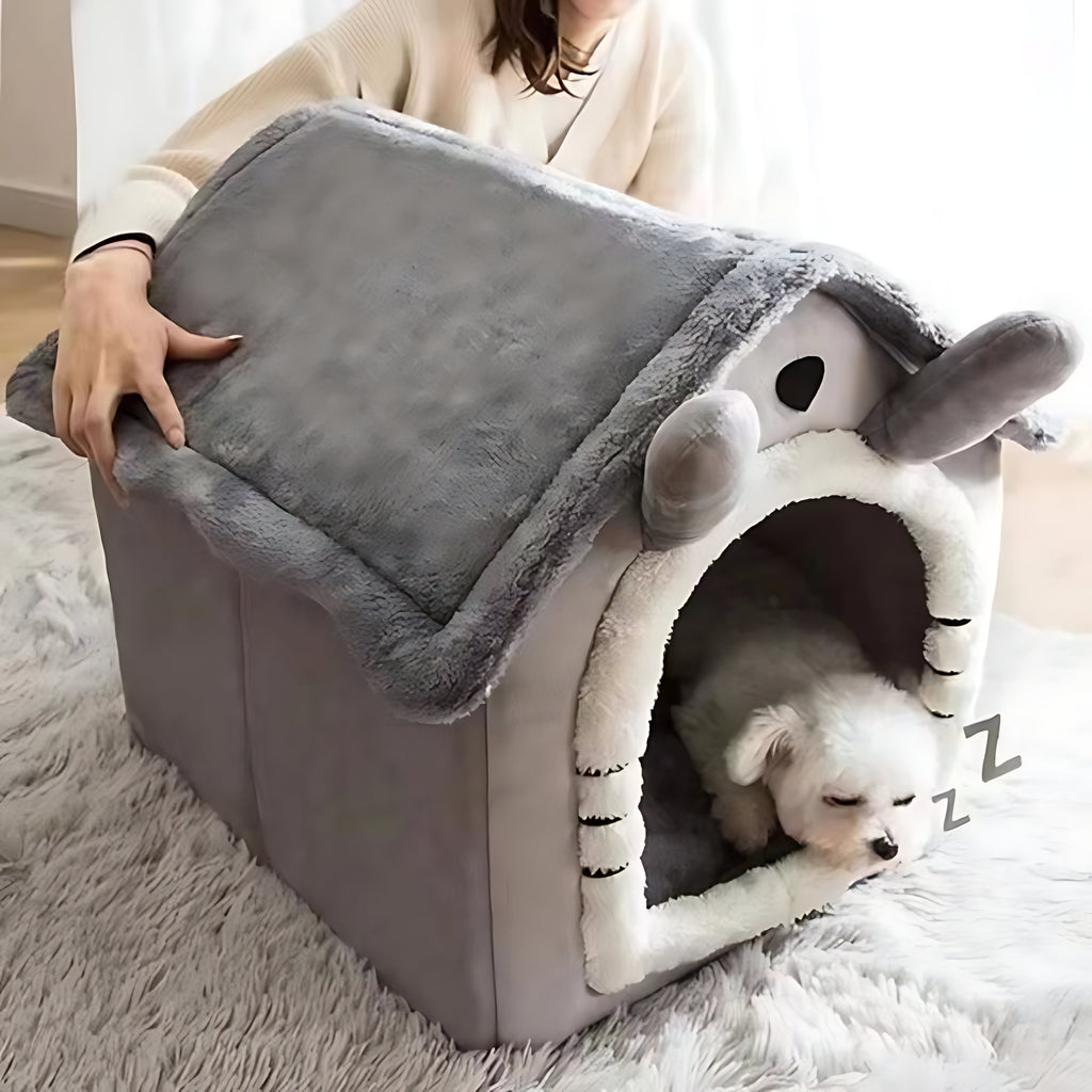 Indoor Pet House Bed for Cats & Small Dogs