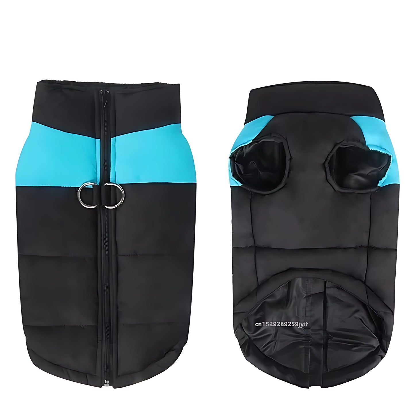Waterproof Winter Dog Jacket – Padded Zipper Coat